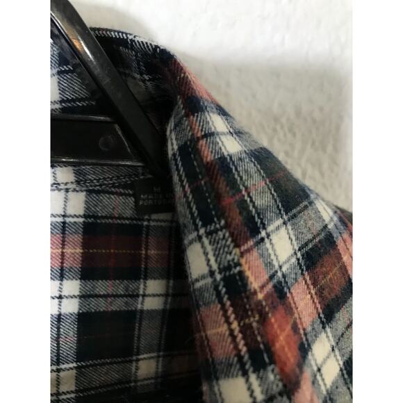 Orvis Shirt Mens Medium Luxury Flannel Brown Gray Plaid Button Up Long Sleeve - Picture 7 of 10